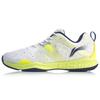 Synthetic Leather Wear-Resistant Breathable Lightweight Low-Top Badminton Shoes Unisex Shoes Standard-White AYTQ003-1