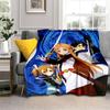 Anime SAO Sword Art Online Printed Oversized Manta Sofa Bed Cover Soft and Hairy Blanket Plaid Soft Warm Flannel Throw Blankets