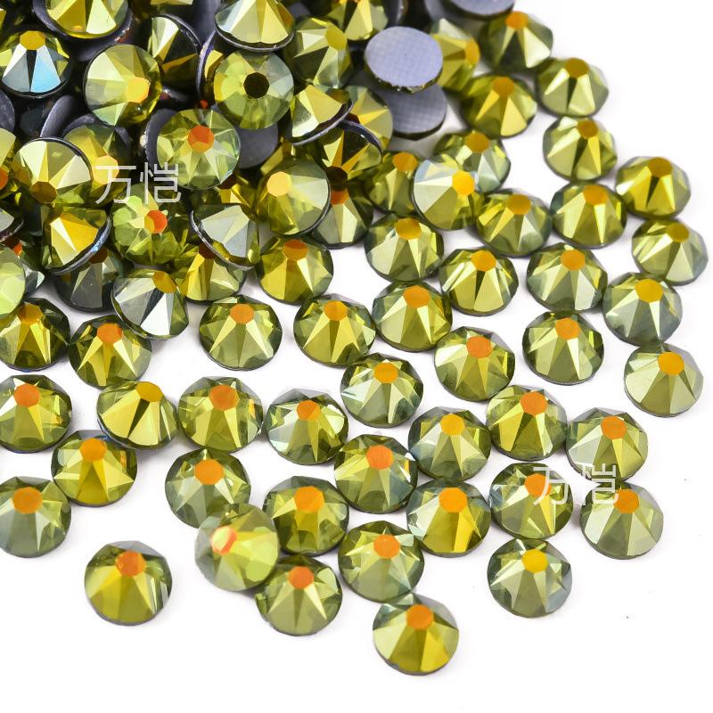 Восемь больших и восемь маленьких имитаций австрийских горячих бриллиантов цвета AB, стеклянные стразы с термоклеевой основой, горячие бриллианты для рукоделия, аксессуары для одежды