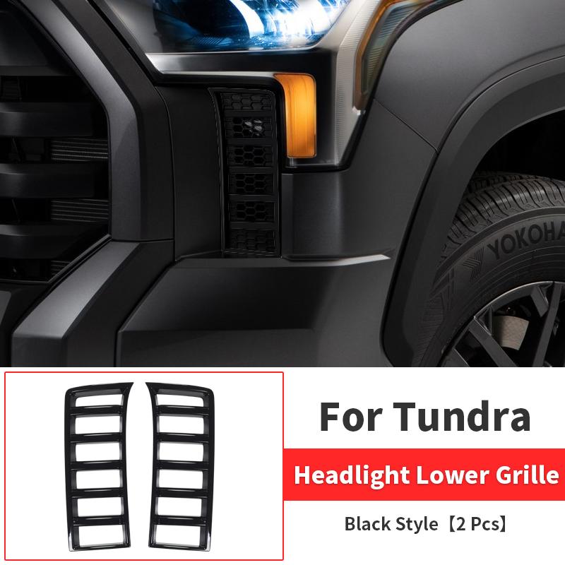 Suitable for 2022 2023 2024 Toyota Tundra headlight lower grille decorative intake grille modification accessories