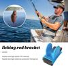 U-shaped Fishing Rod Holder with Fastener Tape Non-Slip Design Compact Size Portable Fishing Pole Bracket Support Accessories