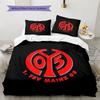 FSV Mainz 05 Pattern Bedding Quilt Set  Home Decoration  Gift (1 * duvet cover + 2 * pillowcase  without core)