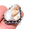 Жемчуг Бива Ручная работа Ювелирное изделие из стерлингового серебра 925 пробы Кольцо Размер 8 k5S39