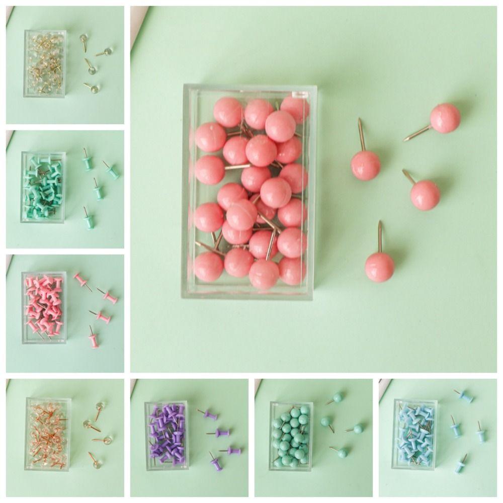 Colorful Thumbtack Board Pins Metal Pushpin School Stationery Photo Wall Studs Board