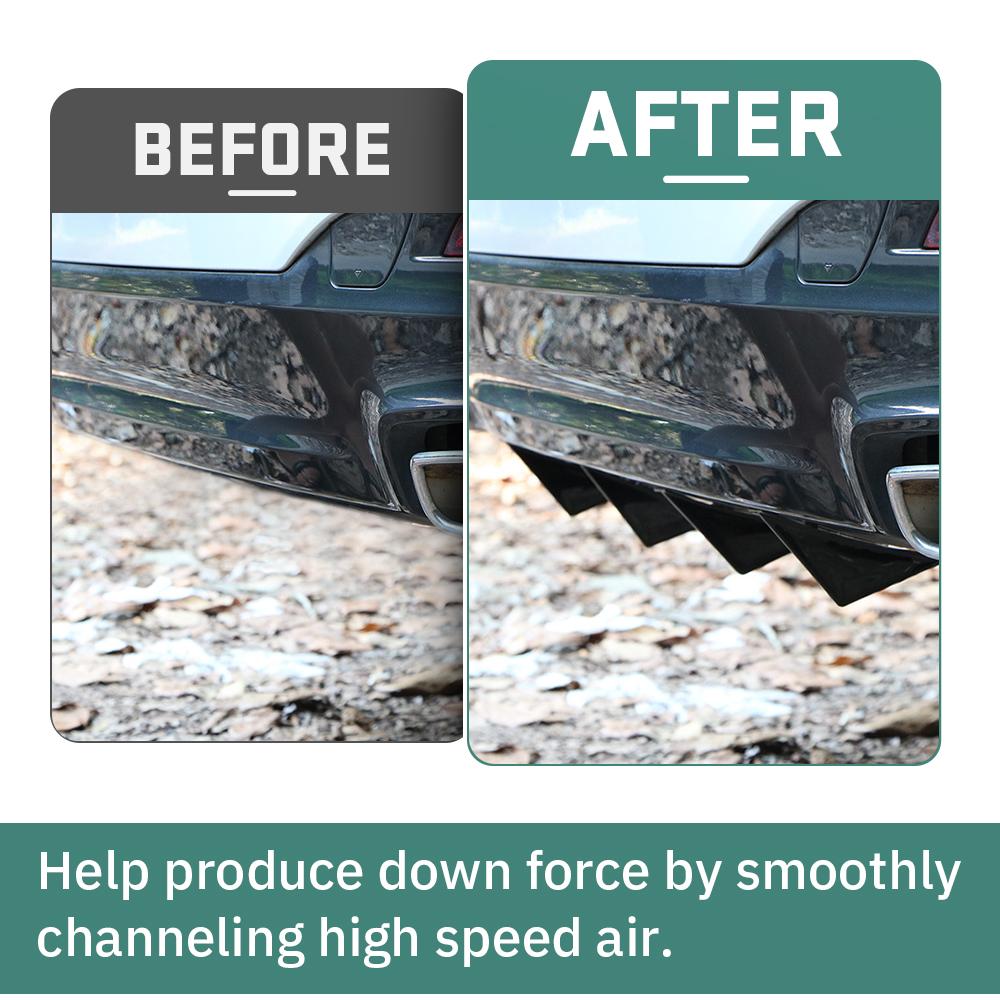 Универсальный 4 шт., задний бампер автомобиля, диффузор в виде плавников акулы, спойлер для VW для GOLF MK5 MK6 MK7 MK7.5 MK8 для A3 A4 A6 A7 A8 TT