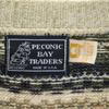 PECONIC BAY TRADERS 80-е Сделано в США Винтажный комбинезон ручка Длинный рукав Хлопковый трикотажный свитер Мужской Б/У
