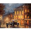 Frame City Street Night Painting By Numbers Kits For Adults Car Landscape Diy Gift Handpainted Acrylic Paint On Canvas Diy Crafts 40x50cm