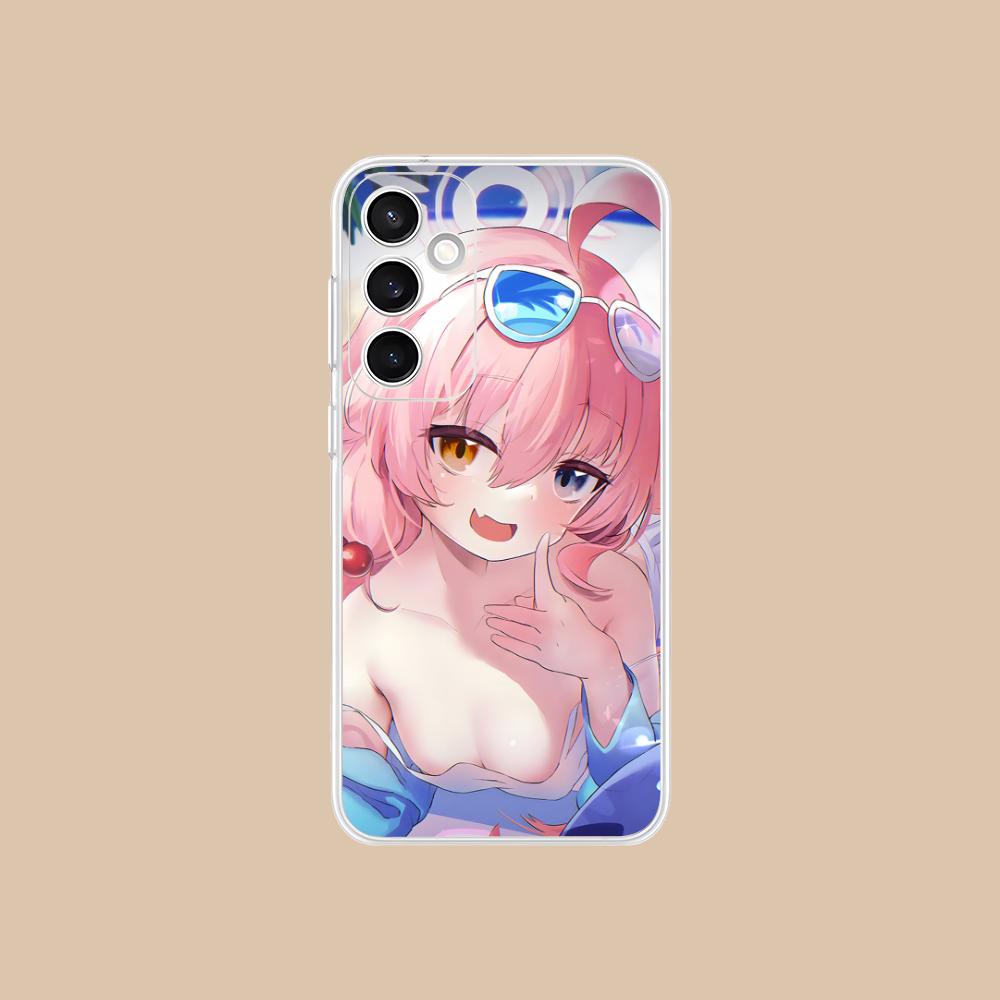 Прозрачный чехол для мобильного телефона Blue Archive Takahashi Hoshino для Samsung Galaxy S25 S24 S23 S22 S21Plus FE Ultra Цветная обложка
