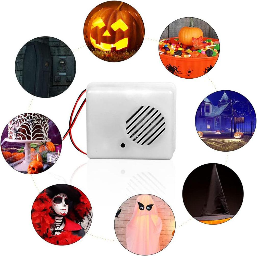 Датчик звука Хэллоуин Кричащий динамик Ужас Кричащий Обманчивый Голосовой реквизит Страшный датчик звука для украшения вечеринки