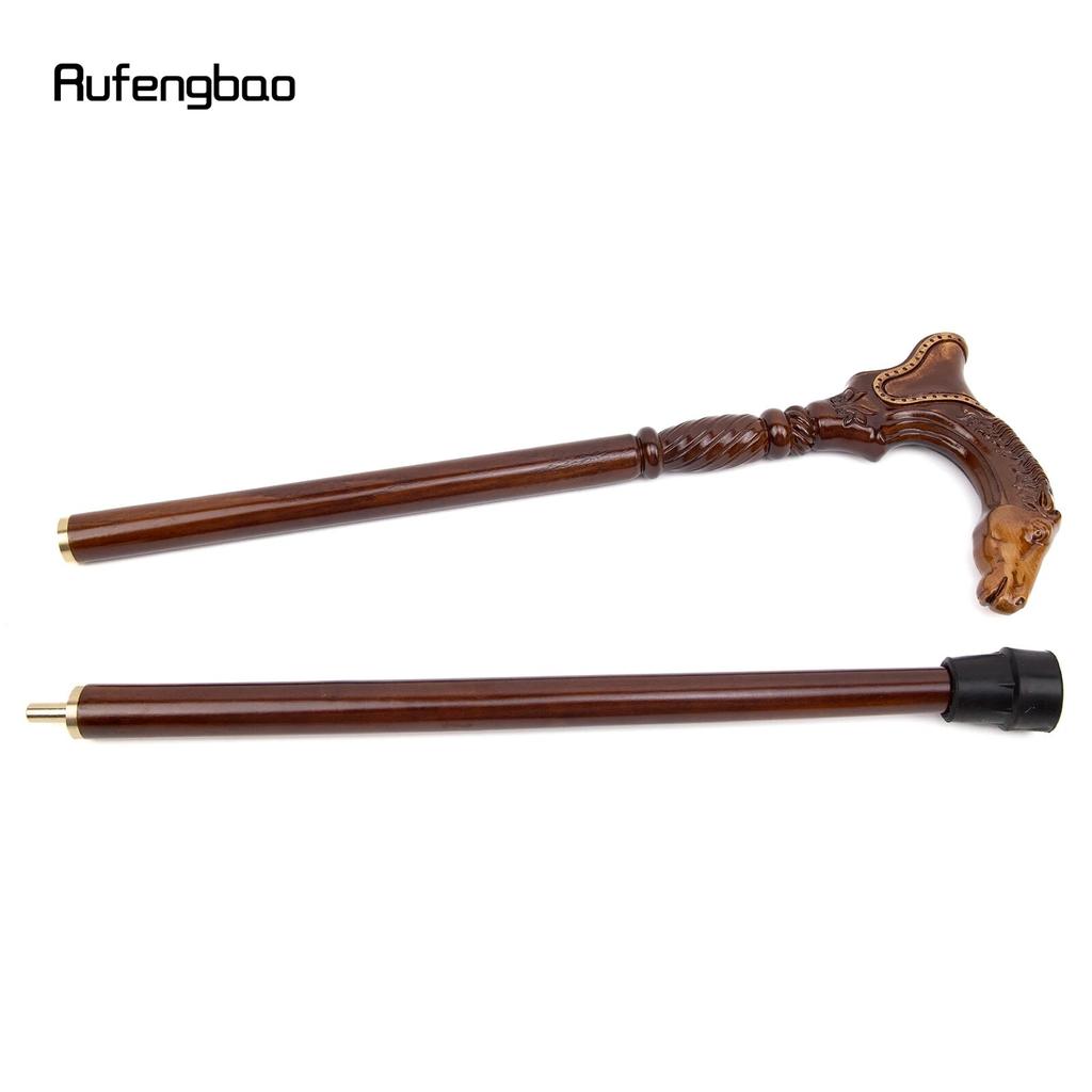 Лошадь Коричневая деревянная модная трость декоративная вампирская косплей вечеринка деревянная трость Хэллоуин булава палочка посох 93 см