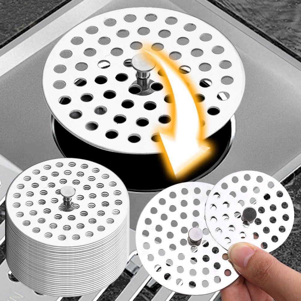Round Square Shape Floor Drain Net Cover Stainless Steel Hair Filter Useful Drain Cover