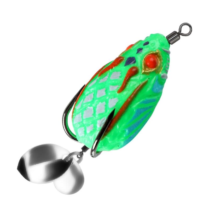 4cm 5.8g Ray Frogs Crankbait Lures PVC Frogs Lures Fishing Lures with Double Hook Blackfish Frogs Baits Multiple Color