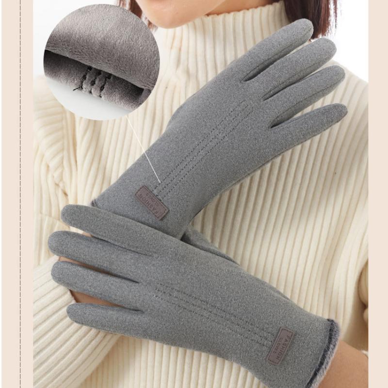 Высококачественные осенне-зимние женские перчатки, утолщенные, для спорта на открытом воздухе, теплые, противоскользящие, для сенсорного экрана, для верховой езды, для женщин