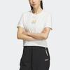 adidas Оригинальная спортивная футболка с круглым вырезом и мультяшным принтом, женские топы, белая IK8611