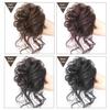 Синтетическая булочка с грязными кудрями, эластичная заколка для волос, кусок парика, женская заколка для волос, черный, коричневый