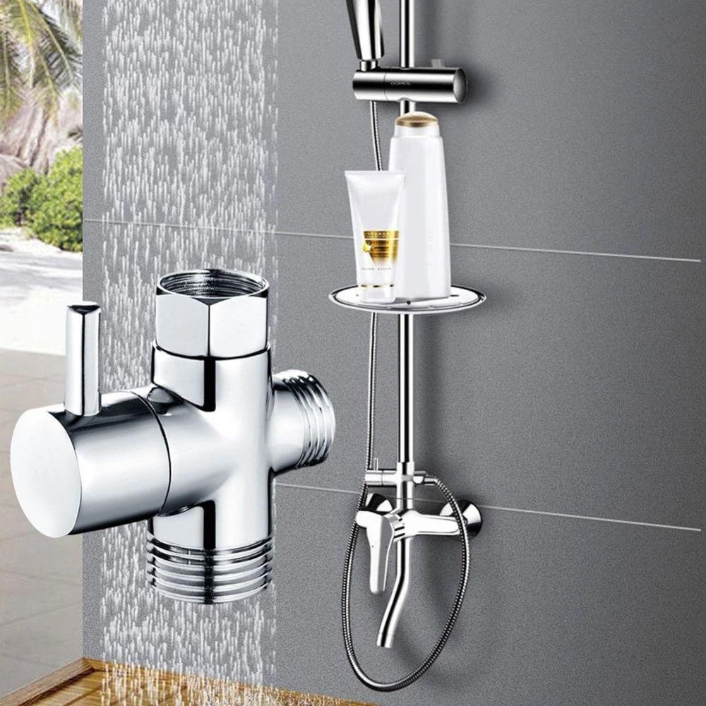 T-Adapter 3 Way Shower Head Diverter Valve Three Function Shower Tap Connector Sink Accessories