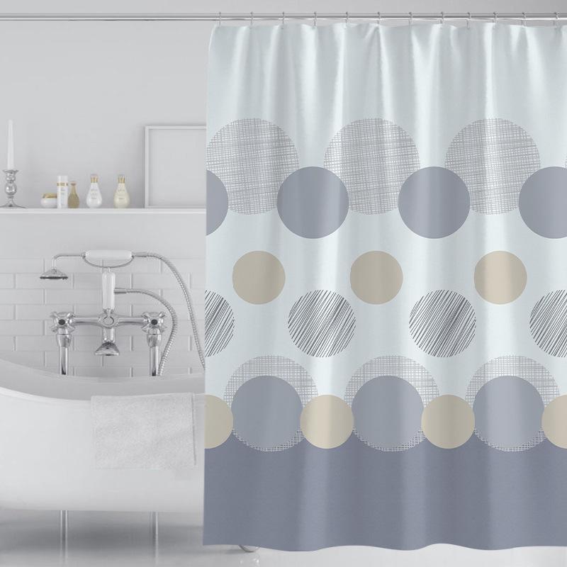 Bathroom Thickened Waterproof Curtain Mildew Proof Shower Curtain Shower Partition Curtain Shower Curtain Bathroom Curtain Free Perforation