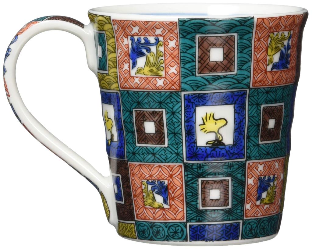 Peanuts Snoopy Kutani Ceramic Mug Cobblestone Pattern Made In Japan 250ml