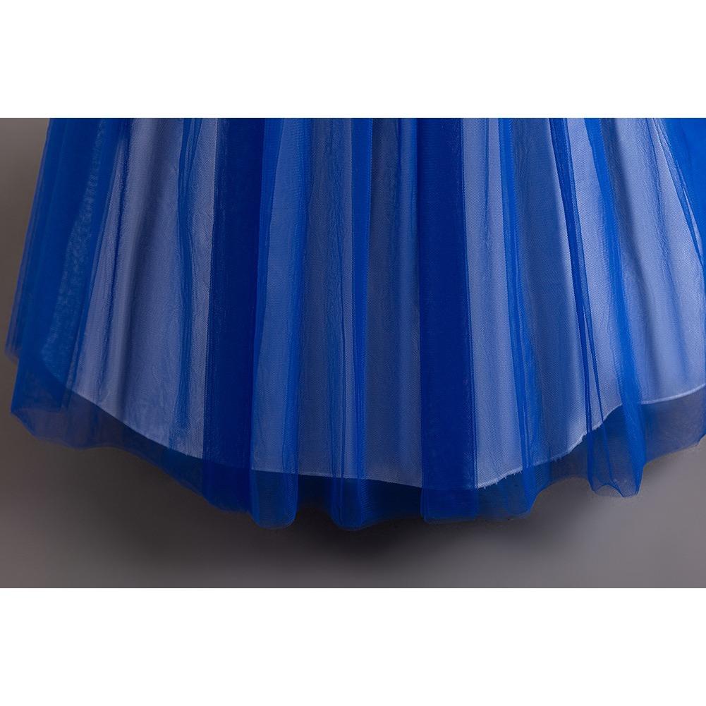 Children's Princess Dresses Thousand Birdie Patchwork Mesh Puffy Long Bubble Sleeve Girls' Stage Performance Dresses Girl's Favourite Dress