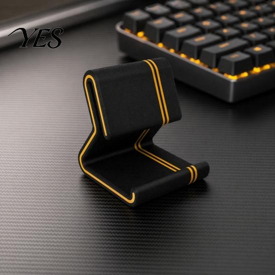 Mobile Phone Holder 3D Printed Stand, Colorful Line with Anti-Slip Base, Vertical Horizontal Multi-Angle Adjustable, Use, Lightweight Desktop