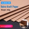 250g A4 Retro Kraft Paper Cardstock, Matte Finish, 0.3mm, Anti-Stain, for Boxes and Albums