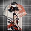 Fashion Men's T-shirt 3D Printed Anime Beauty Sexy Printed T-shirt Casual Loose Short Sleeved T-shirt Men's Home Clothing Tops