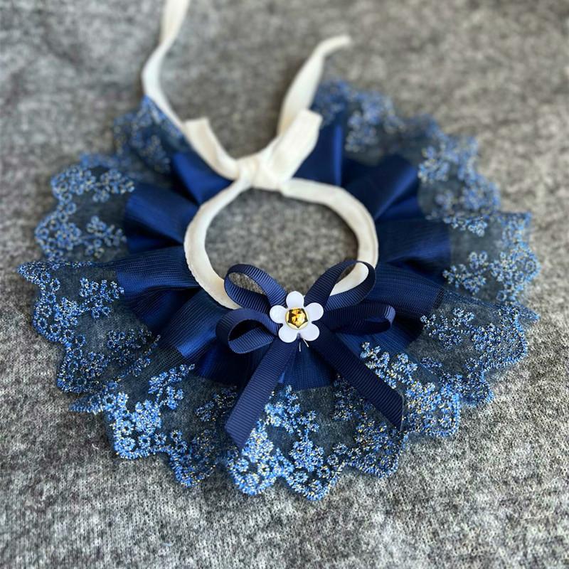 Собака Питомец Круглый вырез Сладкий Шарф, Кошачий Шарф, Кружевной Бант Слюнявчик Ошейник для Питомца