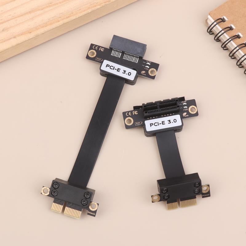 Pcie 3.0 X1 Riser Cable 90° Right Angle Extension Cable High-Speed Pci Express 1X Riser Card Ribbon Extender