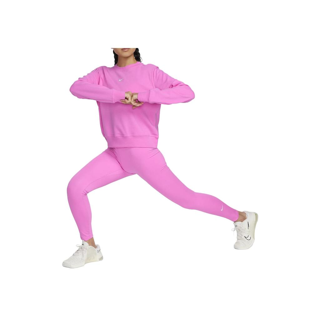 Nike Однотонный повседневный свитшот с круглым вырезом и длинными рукавами, женские топы, розовый FB5126-675