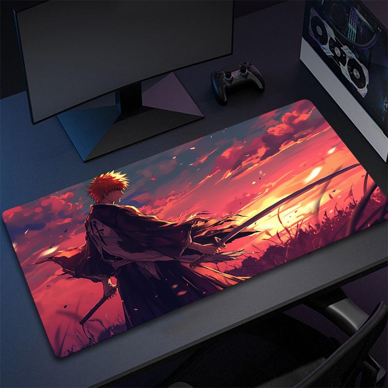 Anime Ichigo Mouse Pad Xxl 900x400mm NonSlip Gaming Desk Mat Laptop Keyboard Tray Office Pc Rubber Bleach Black