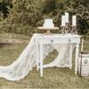 Embroidered French Lace Table Runner Flower Pattern Boho Dresser Scarf  Home Garden