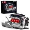 Mould King 10203 Technic V8 Engine Block Toy, 2250 Piece Engine Clamp Block Kit, Gift for Boys and Girls