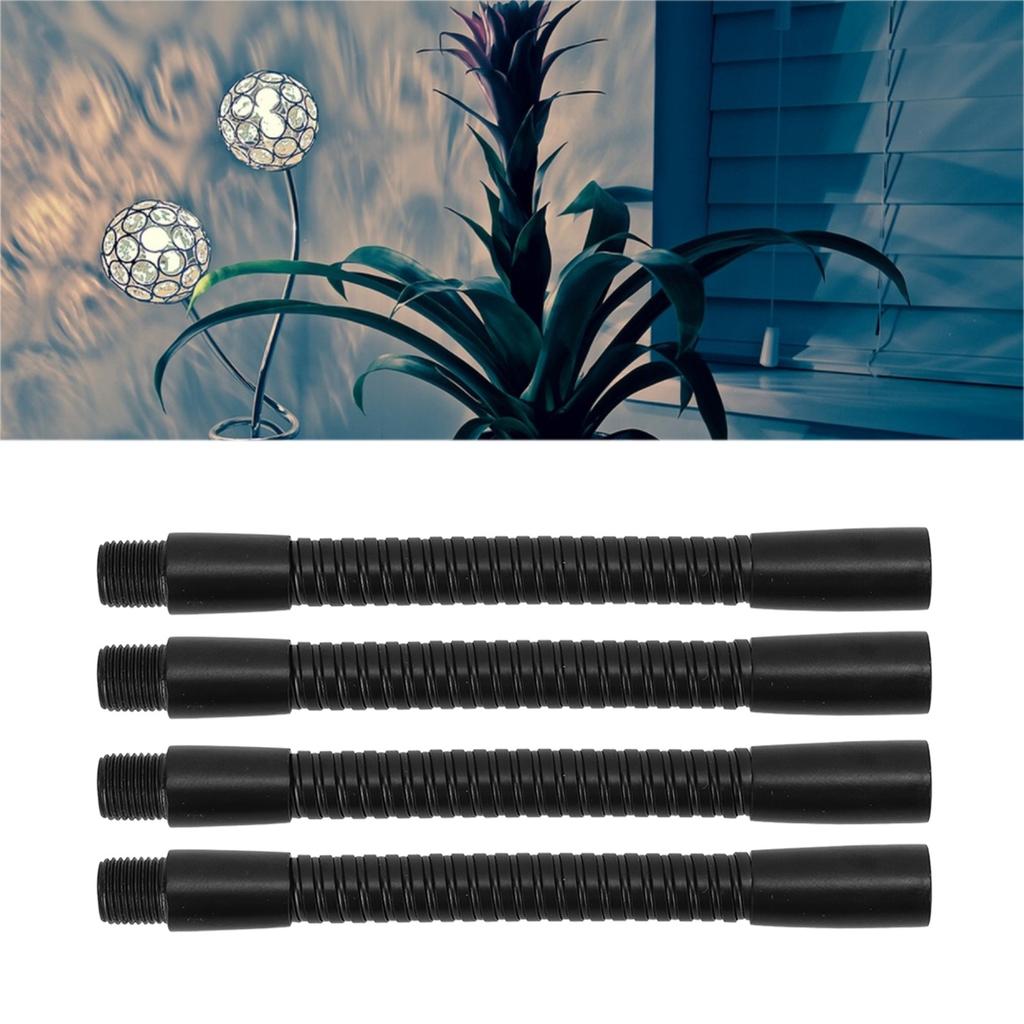4 Pcs Gooseneck Lamp Hose Aluminium 10mm Caliber Flexible Table Desk Lamp Hose Lighting Fittings