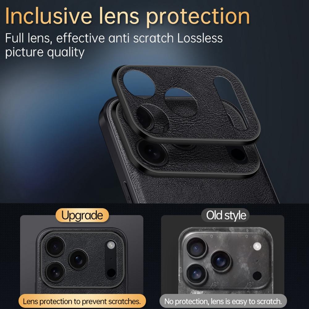 SULADA For iPhone 17 Pro Case PU Leather+TPU+PC Back Phone Cover