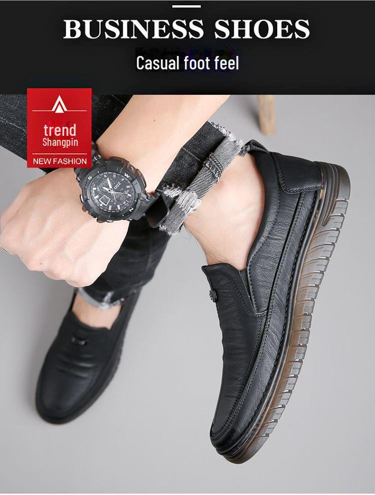 Мужские повседневные туфли без застежек на мягкой подошве 2025 года с дышащей подошвой — модные, нескользящие, универсальные для весны и осени