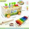 UQTOO Деревянные игрушки для Монтессори, развивающие игрушки для мальчиков и на день рождения, деревянная машинка, кубик для раннего развития пальцев, для детей, для девочек,