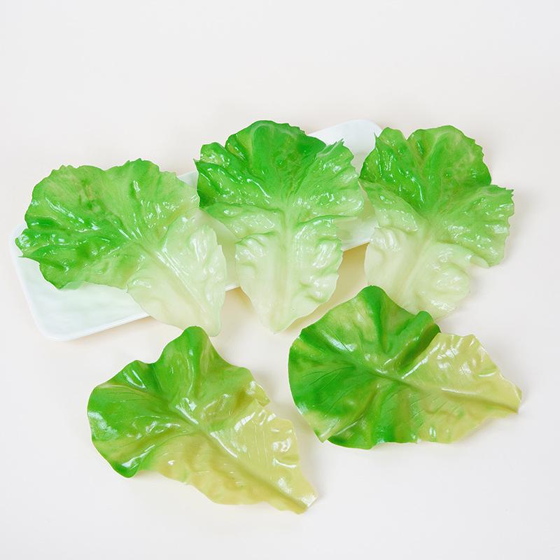 Mini PVC Lettuce Leaf Fake Food Props for Play and DIY