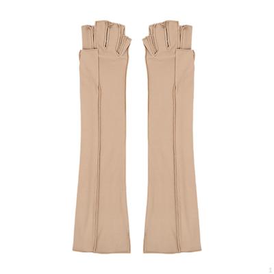 Длинные компрессионные перчатки для велоспорта, дышащие, противоскользящие, без пальцев, для игр на работе