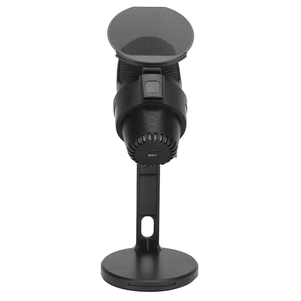 USB Condenser Microphone Cardioid PC Condenser Mic with RGB Light for Gaming Studio Recording Live Streaming