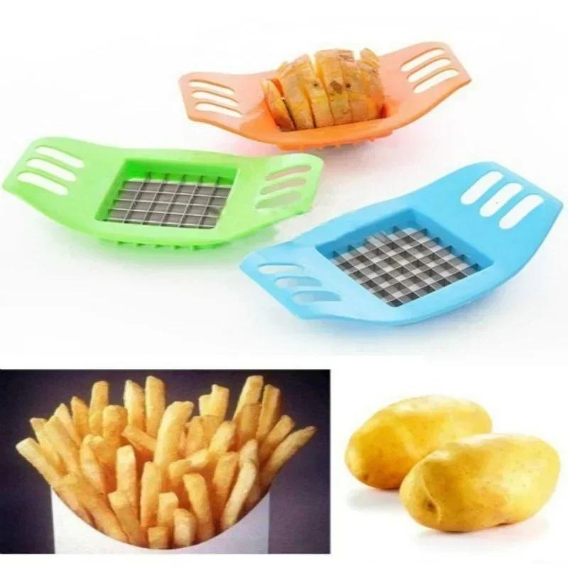 Stainless Cutter Slicer Masher Steel Potato Vegetable Cutting Device Square Slicers Cut Fries Kitchen Tool Cooking Gadgets
