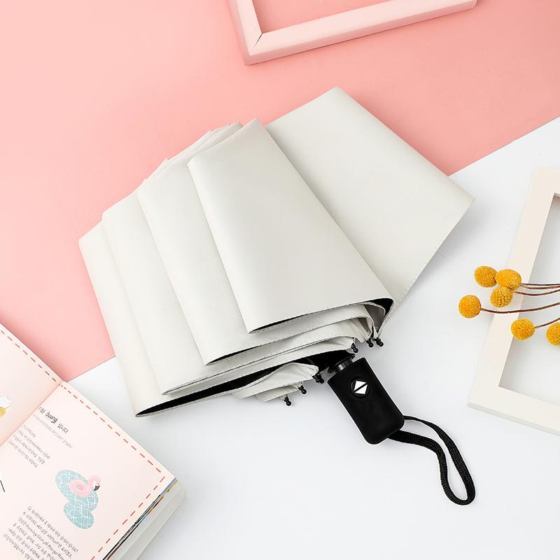 Большой автоматический ветрозащитный зонт: Двойное использование для солнца и дождя, солнцезащитный козырек с черным клеем