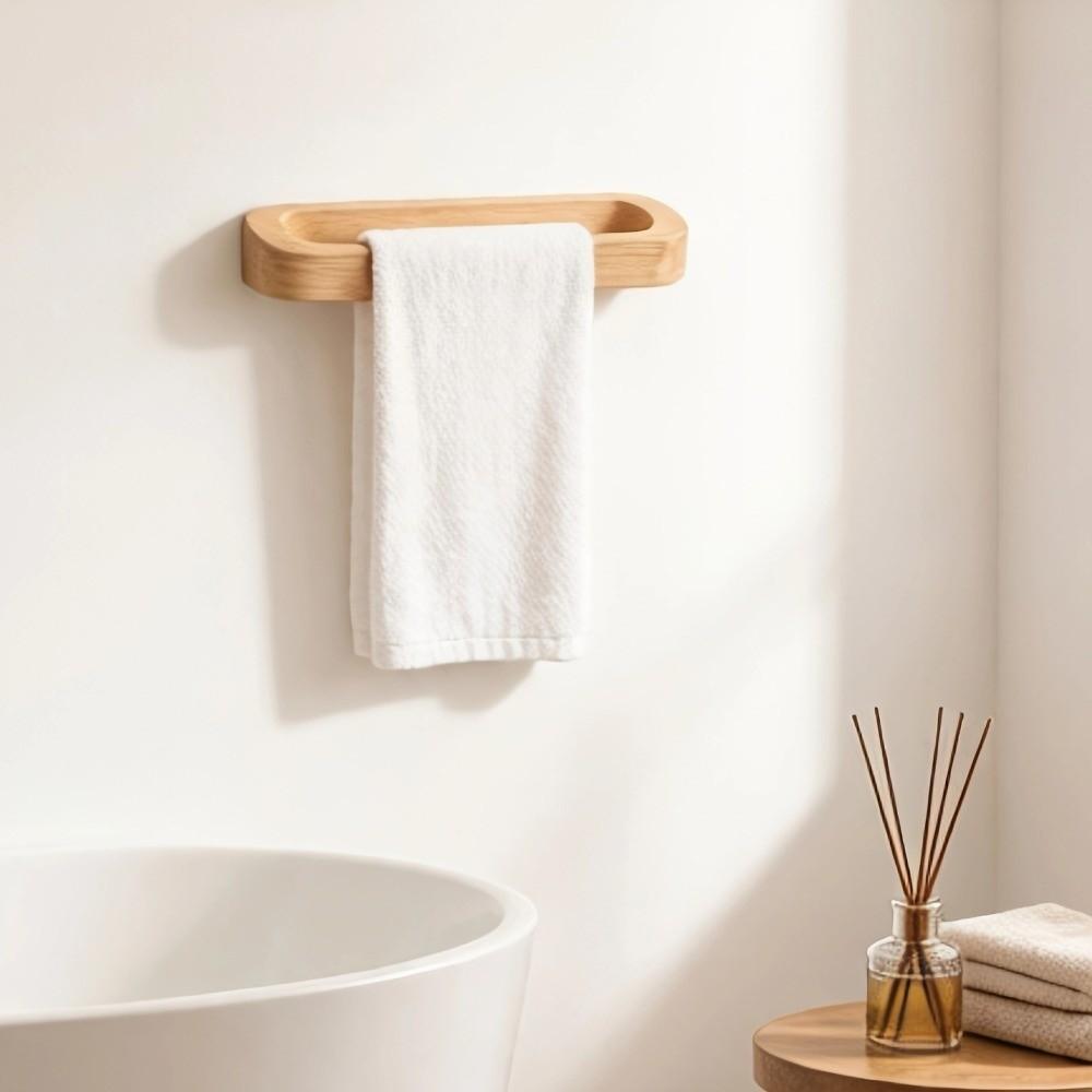 Thickened Towel Rack Wooden Bathroom Towel Shelf New Decorative Towel Rack Bedroom