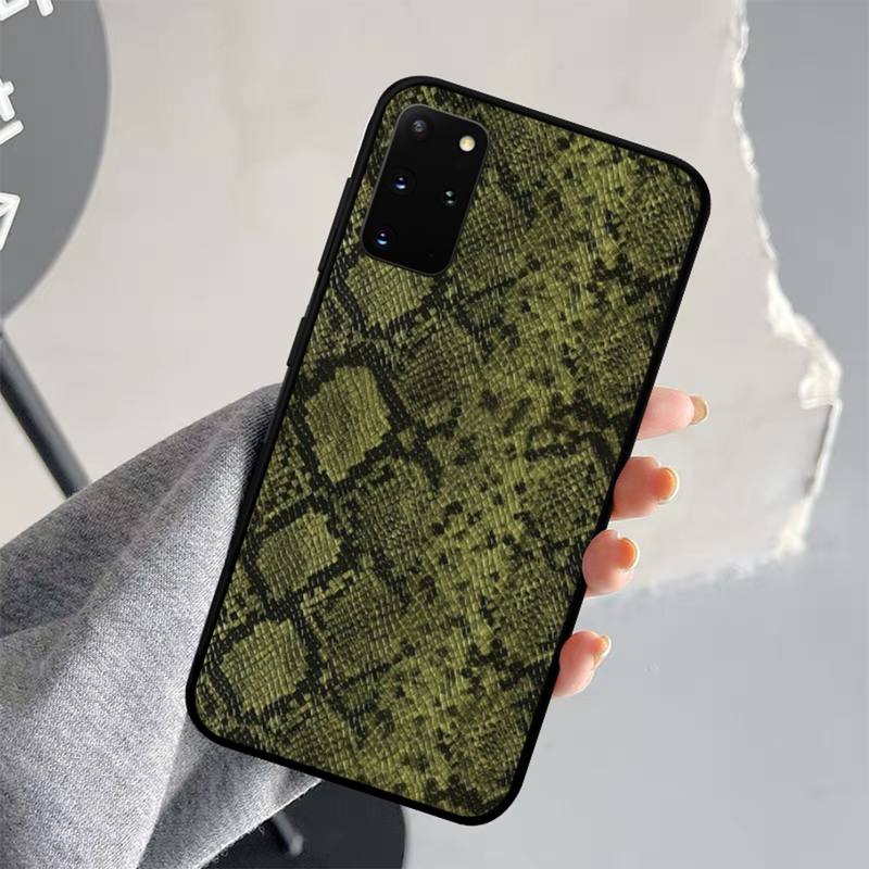 Чехол для телефона с принтом змеиной кожи для Samsung S21 S10 Lite S20 Ultra S9 S8 Plus S7 S6 Edge S5