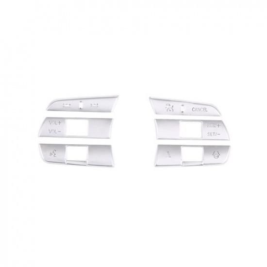 Alloy Silver Steering Wheel Button Cover trim For Honda Civic 11th