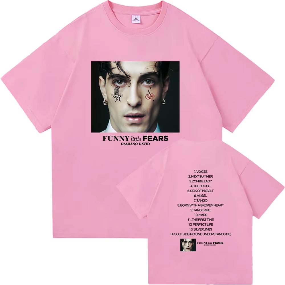 Damiano David Il Ballo Della Vita Tattootshirt Funny Little Fears UnisexUnisex Clothing Next Summer Clothes Cotton Tshirts Gifts