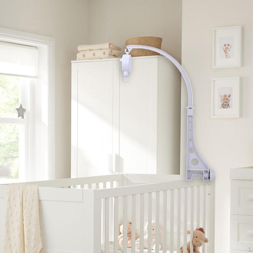 Детская кроватка с дугой для подвесных игрушек и держателем для декоративных игрушек