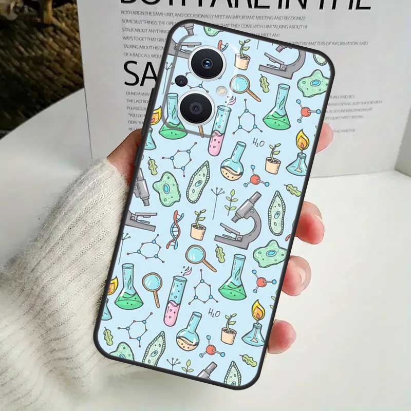 Biology Chemistry Case For OPPO Reno 10 Pro 11F 4 5 6 7 8 Lite 4Z 5Z 8T OPPO Find X2 X3 X5 Lite X6 Pro Cover