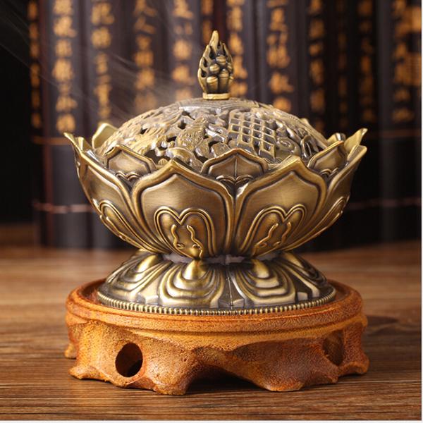 Creative Lotus Incense Smoke Cone Aroma Burner Holder Home Decor