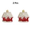 2Pcs Christmas Tree Decorations House Pendant Hanging Decor Party Supply