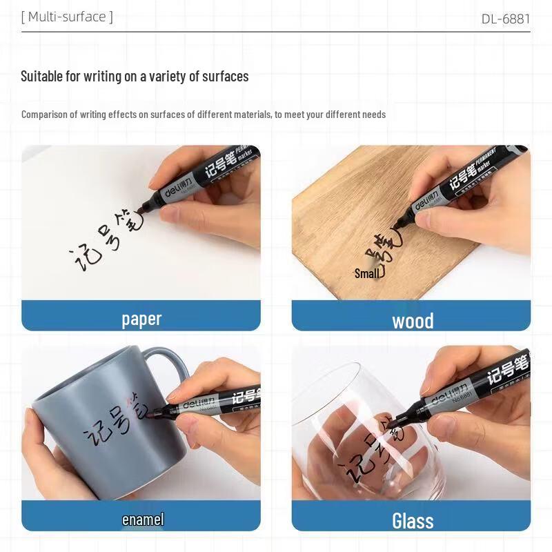 Deli Industrial Marker Pen Set